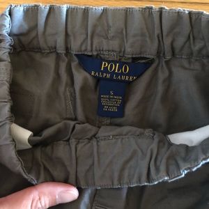Ralph Lauren Parachute Twill Rugby Shorts. Dark grey, size 5